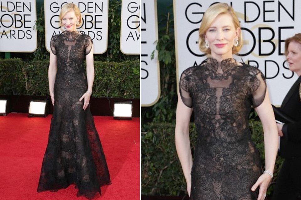 Otra vez Cate y el sobrio Armani Privé de los Golden Globes 2014