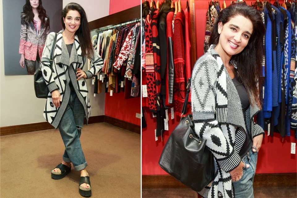 A Verónica Varano la volvimos a ver en el Showroom en Palermo de la marca Edel Erra, donde se probótodo lo nuevo para esta temporada