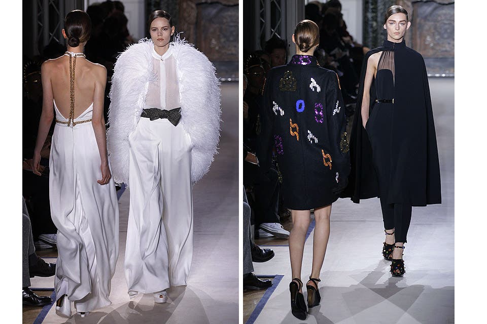 Espaldas descubiertas, dibujos geométricos y escotes corazón, alguno de los detalles de la pasada de Yves Saint Laurent
