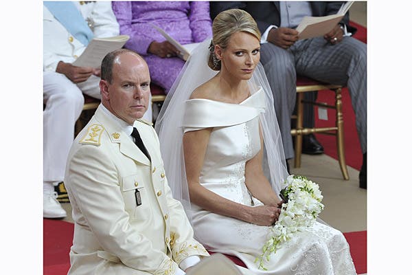 Charlene Wittstock lució impecable con su vestido de novia diseñado por Giorgio Armani