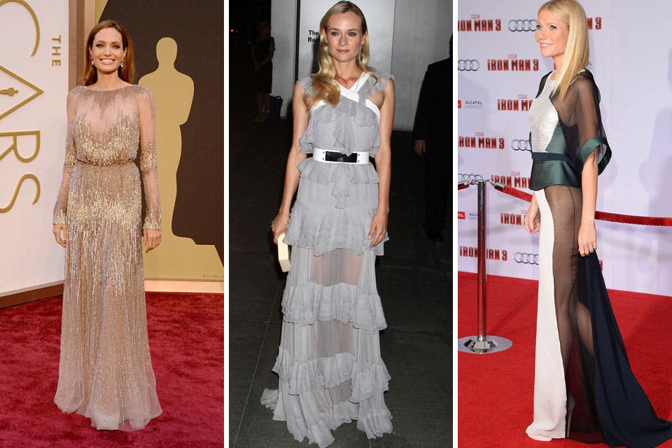 Angelina Jolie, Diane Kruger y Gwyneth Paltrow sumaron esta tendencia a sus looks de alfombra roja. Todas, impecables