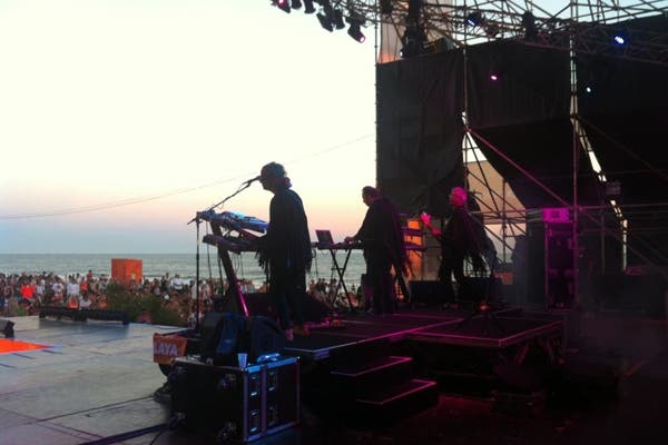 Poncho durante su presentación en Villa Gesell