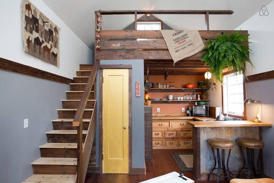 Opción 1: una pequeña casita de estilo rústico en Portland, EEUU. ¡Soñada!