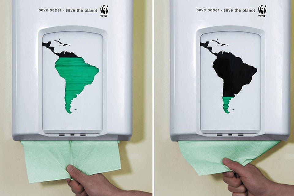 Para los que luchan por un mundo más ecológico: Ahorrá papel, salvá el planeta