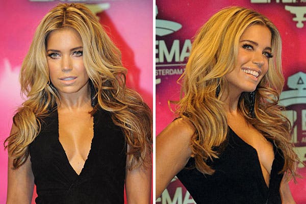 Un look con pelo suelto: la modelo Sylvie Van der Vaart optó por usar muchas ondas y raya al medio