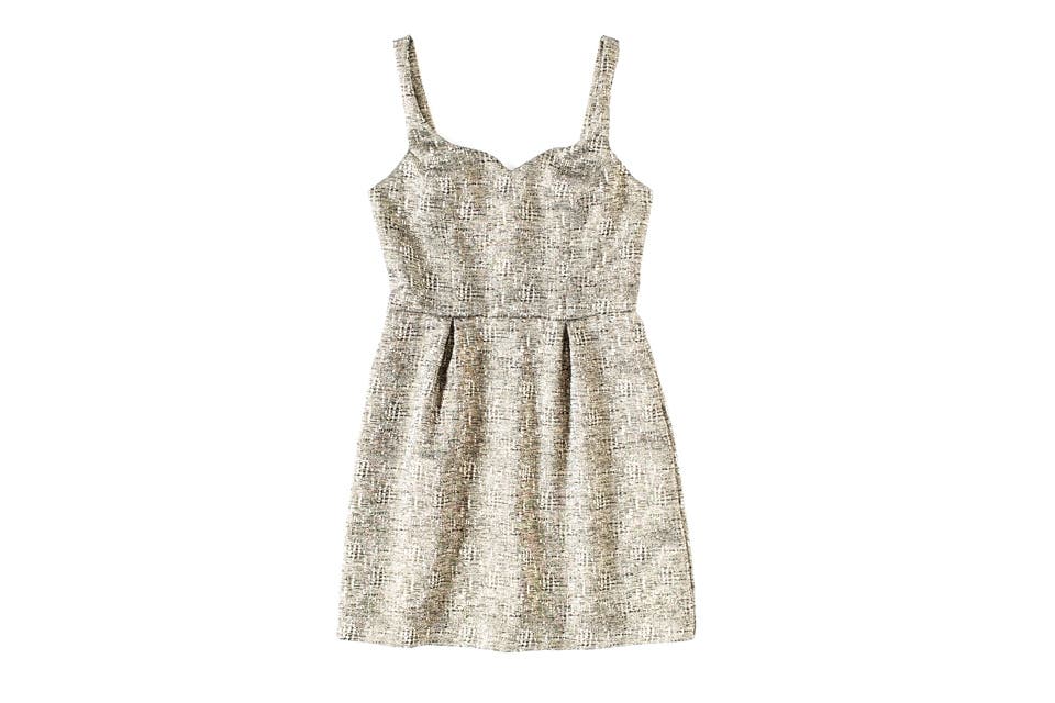 Vestido gold para fiestas en la playa (Clara, $1300)