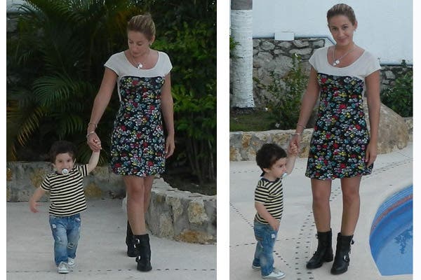 Carola Diogo combinó un vestido floreado de Kosiuko con botas Gucci