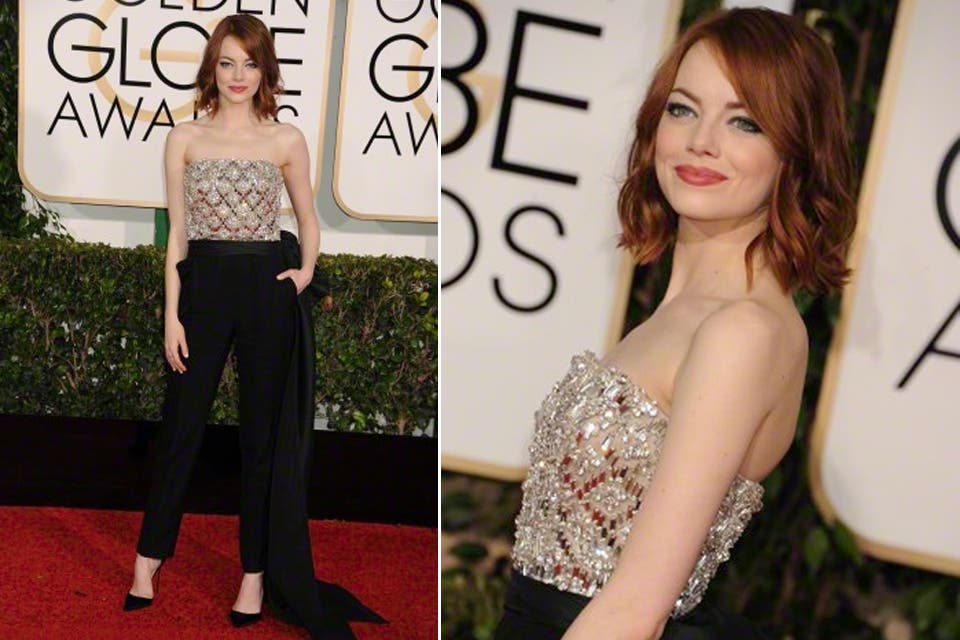 Emma Stone con el mono de Lanvin que nos encantó en los Golden Globes