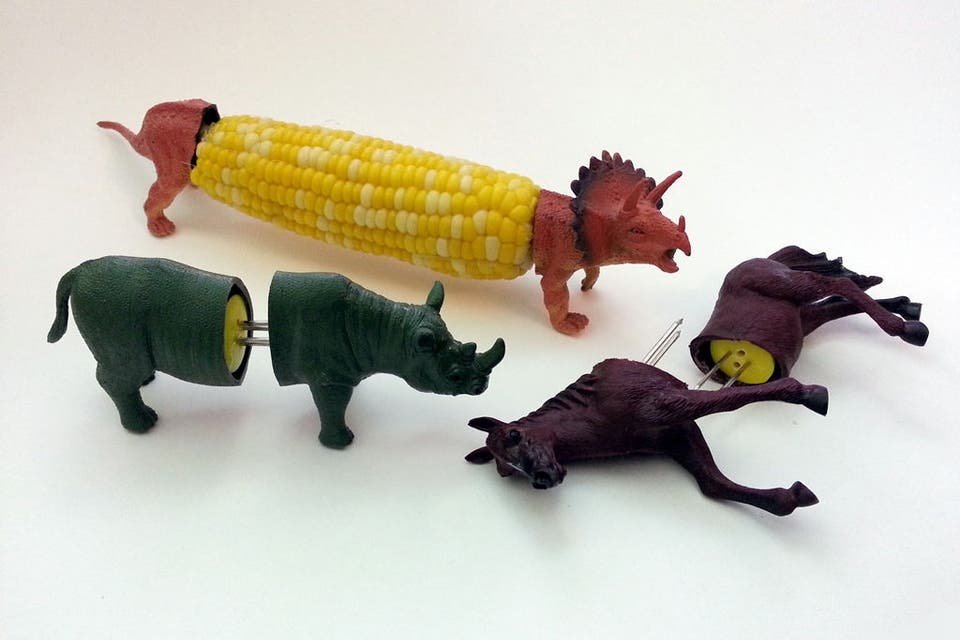 Animalitos para sostener el choclo y comerlo sin quemarse. ¿Qué te parecen?