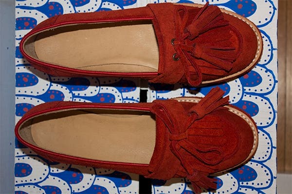 Mocasines gamuzados con plataforma