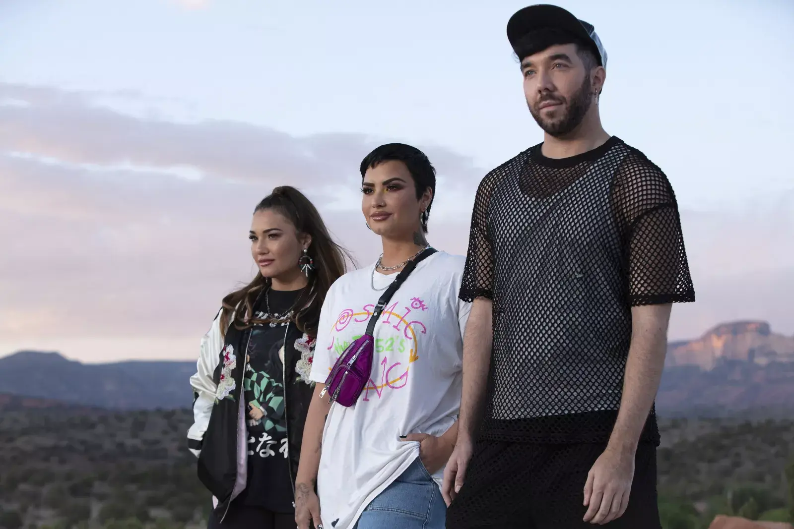 Dallas Lovato, Demi Lovato y Matthew Scott Montgomery.