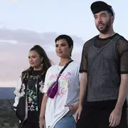 Dallas Lovato, Demi Lovato y Matthew Scott Montgomery.