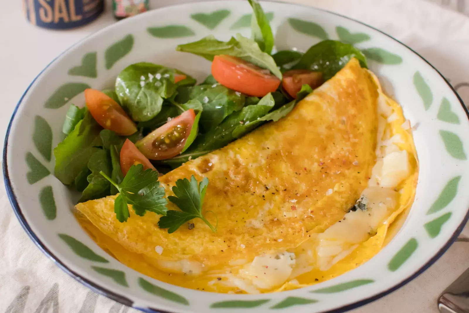 Omelette cuatro quesos