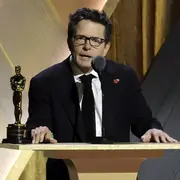 Michael J. Fox durante la entrega del Oscar honorífico.