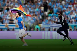 Fue durante el partido entre Portugal y Uruguay.