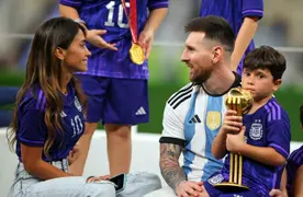 Anto Roccuzzo y Lio Messi después del partido.