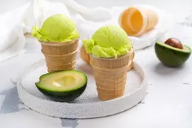 Helado de palta vegano.