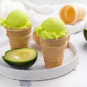 Helado de palta vegano.