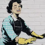 Banksy publicó en su cuenta de Instagram su último mural.