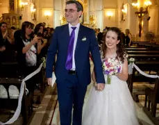 Daniela Aza, influencer experta en diversidad, el día de su casamiento con Jonatan Brunetti 