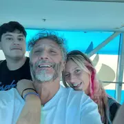 El cantante con Margarita y Martín en el festival Viña del Mar 2023