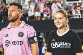 Lionel Messi entró con Harper Seven a la cancha: la emoción de Victoria y David Beckham.