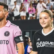 Lionel Messi entró con Harper Seven a la cancha: la emoción de Victoria y David Beckham.