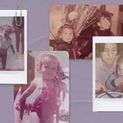 Candelaria Schamud de pequeña, junto a su familia.