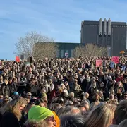 Huelga de mujeres en Islandia.