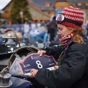 Margarita, una de las corredoras, en la largada.