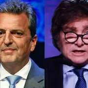 Massa y Milei., los dos candidatos presidenciales que se enfrentarán al debate.