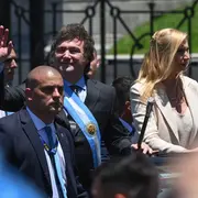Javier y Karina Milei, el día de la asunción presidencial.