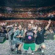 Sofi Morandi, Gime Accardi, Migue Granados y Lucas Fridman, los anfitriones de una noche a pura magia en el Movistar Arena.