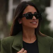 El conjunto verde de Antonela Roccuzzo en Miami.