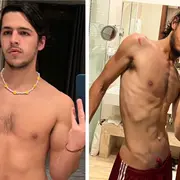 Antes y después de los actores de La sociedad de la nieve al filmar la película.