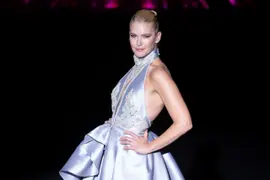 Valeria Mazza en la Madrid Fashion Week, el viernes 16 de febrero de 2024.