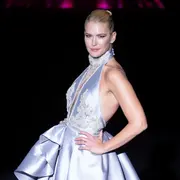 Valeria Mazza en la Madrid Fashion Week, el viernes 16 de febrero de 2024.