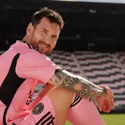 Lionel Messi luciendo los colores del Inter Miami.