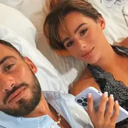 Flor Jazmín Peña y Nico Occhiato durante sus vacaciones 2024.