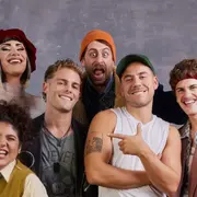 Parte del elenco de la versión argentina de Rent.