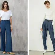 7 modelos de pantalones sastreros confeccionados en jean.