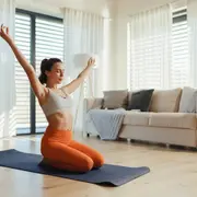 mujer practica yoga