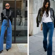 8 outfits con jean acampanado, ideales para todos los días.