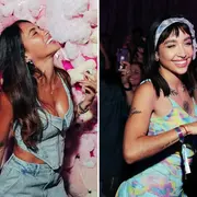 Antonela Roccuzzo y María Becerra en la Fiesta Bresh de Miami.