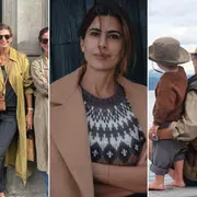 Tonos camel, ocre y en la gama de los marrones: la paleta tendencia elegida por Juliana Awada.