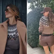 El suéter tendencia para este invierno en una paleta de colores tierra, según Juliana Awada y Pampita.