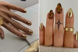 6 diseños de uñas doradas que son tendencia este invierno 2024.