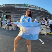 Pampita en la Copa América 2024.