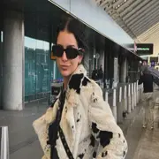 Zaira Nara lista para viajar.