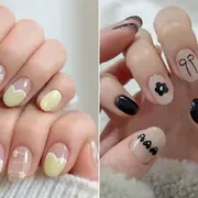 El nail art coreano es sutil y cute, con muchos dibujitos y base transparente.